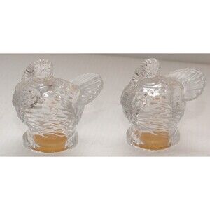 Shannon Crystal by Godinger Turkeys Salt and Pepper Shakers